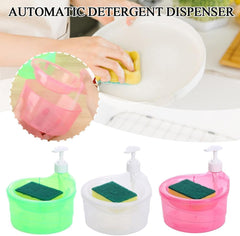 Kitchen Sink Liquid soap Bar Dispenser with Pump And Cleaning Sponge