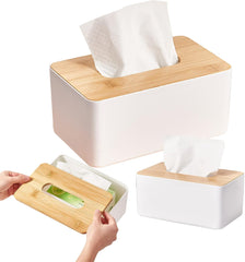 Facial Tissue Storage Box Wooden & Polypropylene