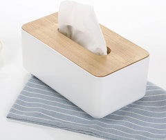 Facial Tissue Storage Box Wooden & Polypropylene