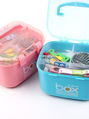 3 Compartment 2 Layer  Needle Box Sewing Kit Storage Box