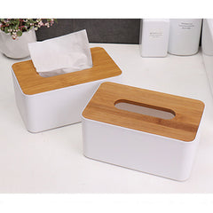 Facial Tissue Storage Box Wooden & Polypropylene