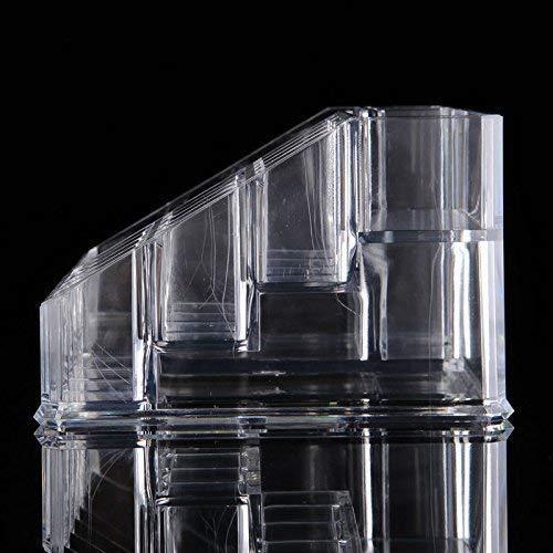 StorageMart 16 Grid Acrylic Lipstick Holder Stand Organizer Cosmetic Organizer, 8.5 X 6.5 X 3.2 Inch, Transparent - StorageMart