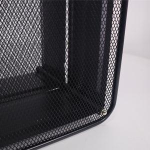 StorageMart 2 Layer Metal mesh Magazine Document Holder File Rack, 35.5 X 28.5 X 16 cm, Black - StorageMart