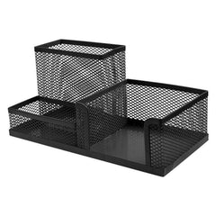 StorageMart 3 Compartment Metal Mesh Desk Organizer - StorageMart