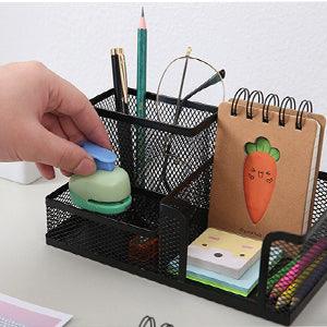 StorageMart 3 Compartment Metal Mesh Desk Organizer - StorageMart