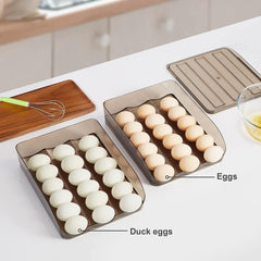 StorageMart 3 Layer Egg Storage Box Refrigerator Automatic Rolling Egg Container |21 x 21.5 x 28.4 |Plastic - StorageMart