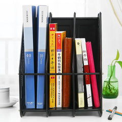 StorageMart 3 Layer Metal Mesh Magazine Document Holder File Rack, 35.5 X 28.5 X 25 cm, Black - StorageMart