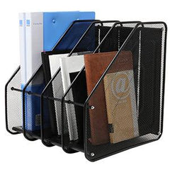 StorageMart 4 Layer Multipurpose Metal Mesh Document Holder, 32 X 28.5 X 35.5 cm, Black - StorageMart