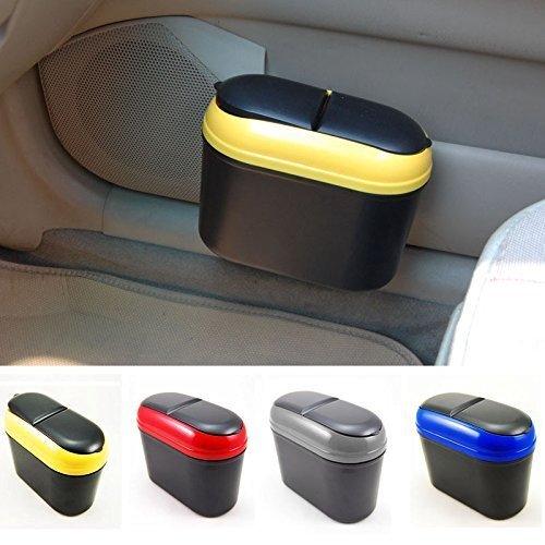 Modengzhe Black Plastic Car Trash Bin with Cup Holder, Multifunctional  Extra Large Garbage Container Dustbin Storage Box