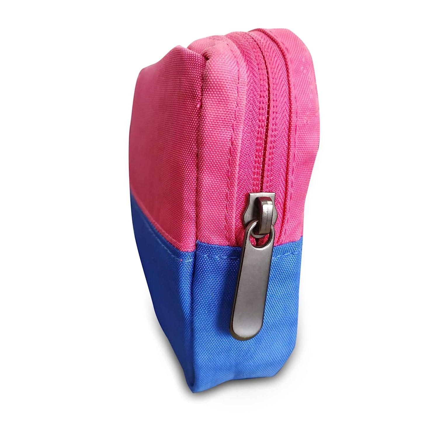 StorageMart Hanging Travel Cosmetics and Toiletry Pouch, First-Aid Pouch, 19 X 4 X 14 cm, Pink & Blue - StorageMart