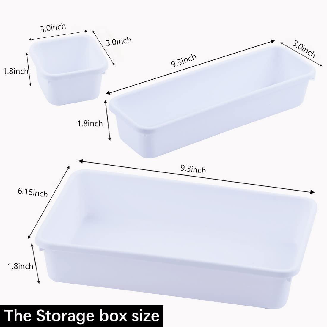 StorageMart plastic Interlocking Cutlery Drawer Desk Organizer (Dark White) - Set of 24 - StorageMart