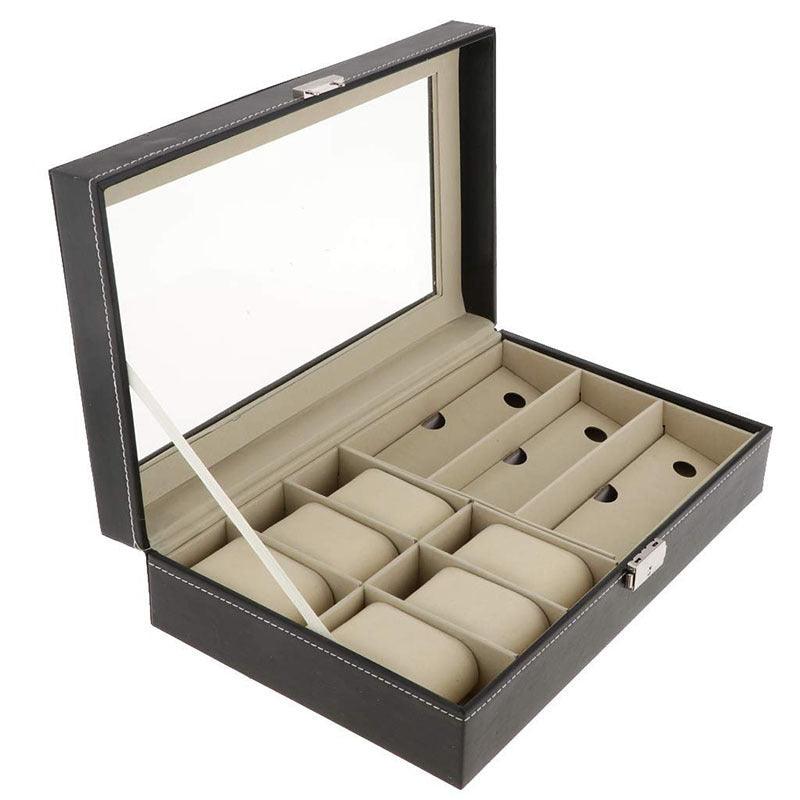 Luxury PU Leather Jewelry Box Storage Case Organizer Gift