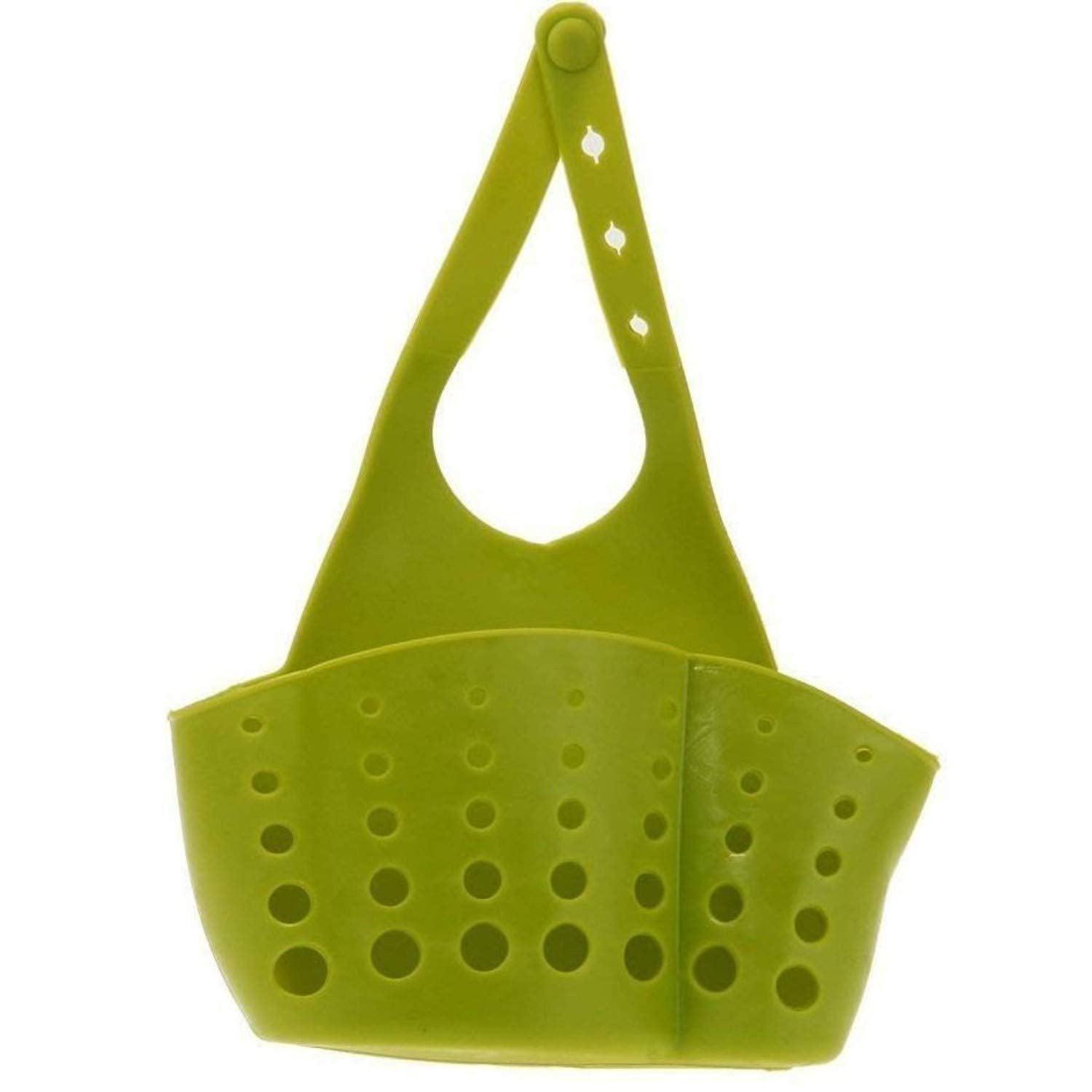 StorageMart Silicone Kitchen Sink Sponge Storage Hanging Basket, 20 x 4.5 x 12 cm, Multi-Color - StorageMart