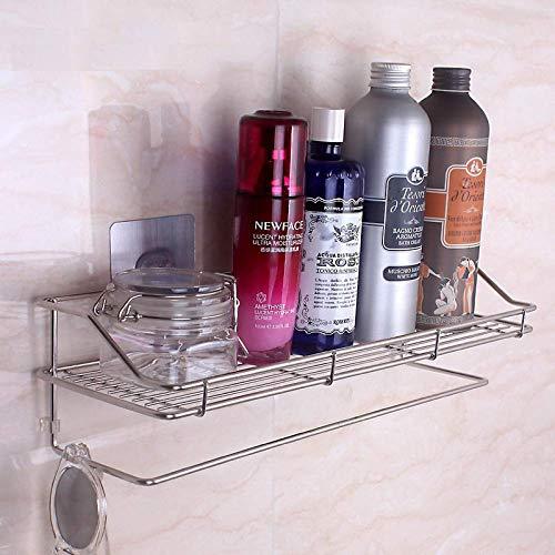 StorageMart Stainless Steel 1 Layer Kitchen Bathroom Shelves with Napkin Holder, 40.2 X 11.5 X 15 cm, Silver - StorageMart