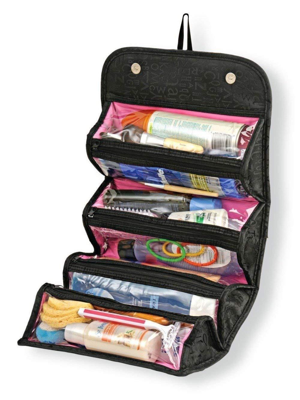 StorageMart Travel Cosmetic Toiletry Bag,9.5 x 4 x 5 Inch, Black - StorageMart