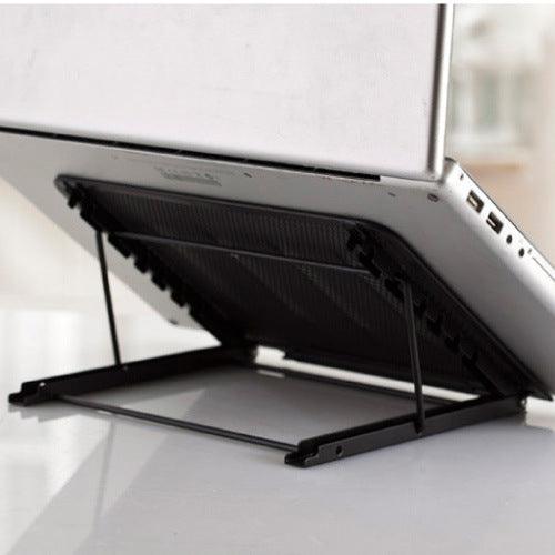 StorageMart Ventilated Laptop Stand, Universal Adjustable Size Lightweight Black, 34 X 29 cm, Metal - StorageMart